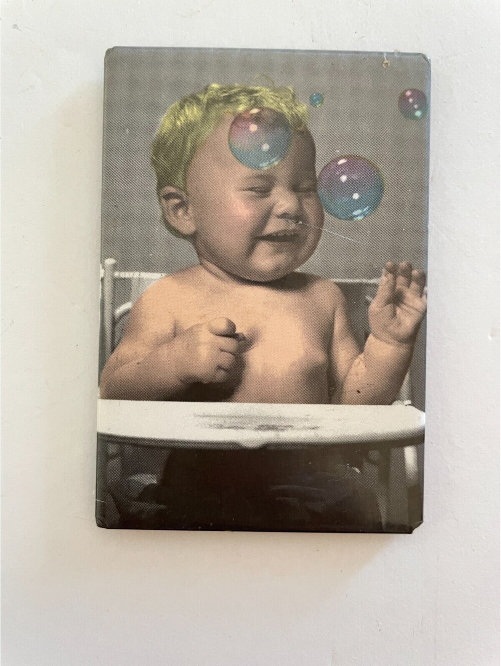 Baby With Bubbles Magnet
